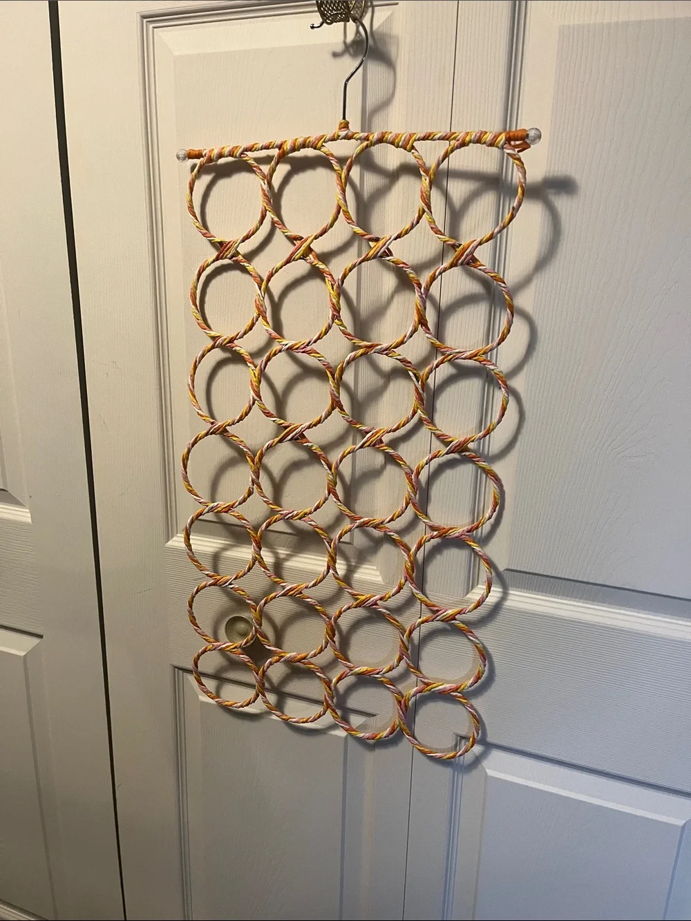 Multicolor Ring Scarf and Belt Organizer - Closet Accessory